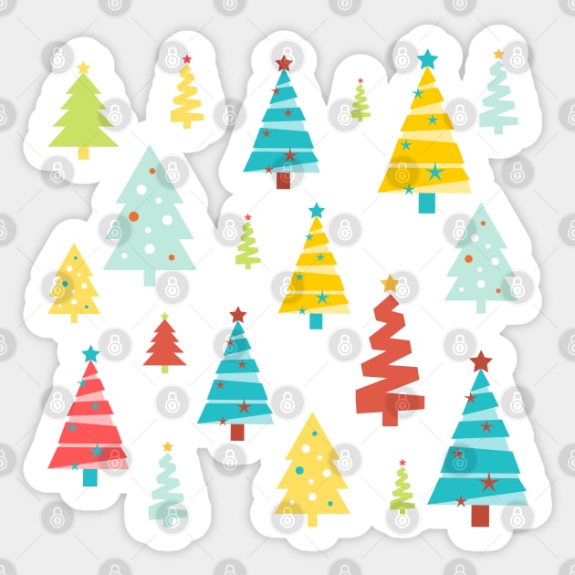 Christmas tree pattern Sticker by AndArte